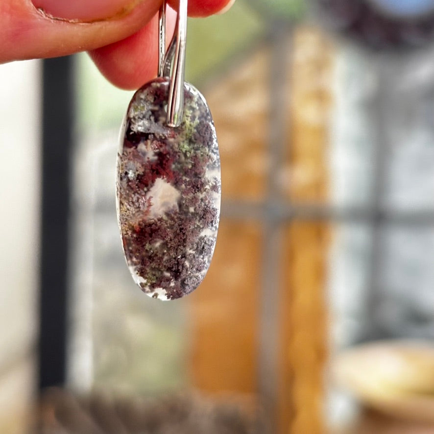 Purple Moss Agate Earrings