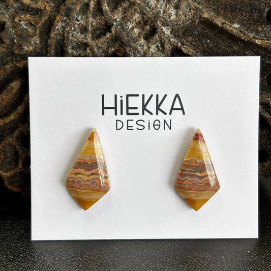 Crazy Lace Agate Kite Studs