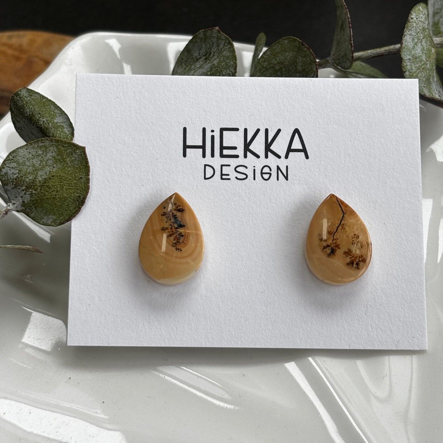 Maligano Jasper Teardrop Studs