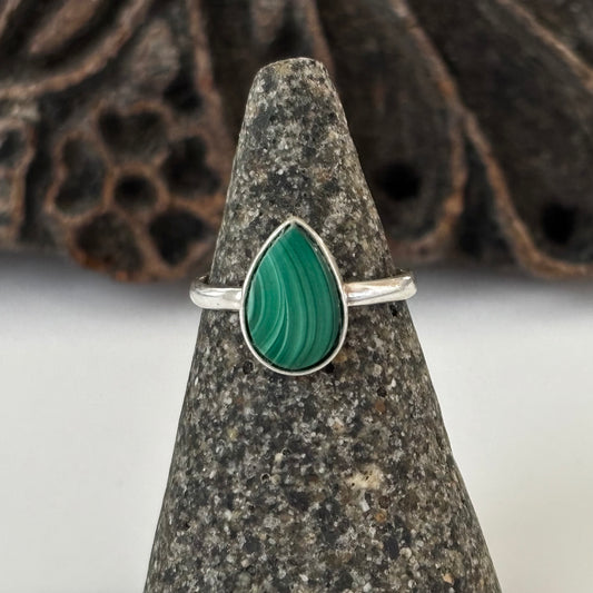 Malachite Ring Size 7