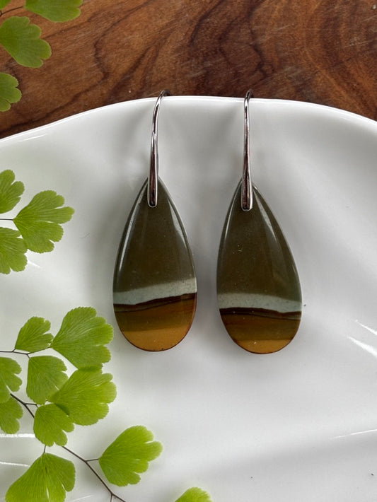 Polychrome Jasper Dangle Earrings