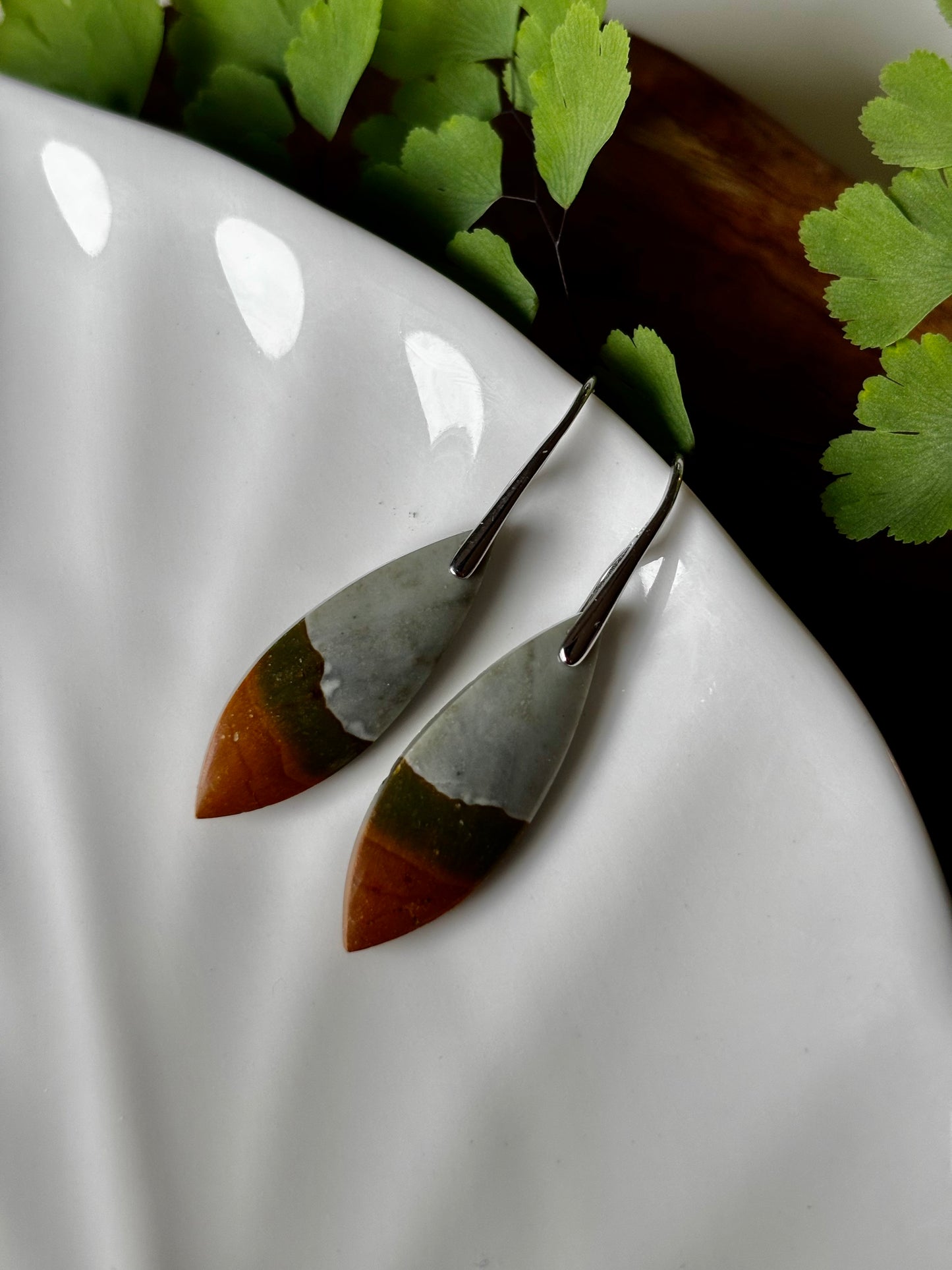 Polychrome Jasper Dangle Earrings