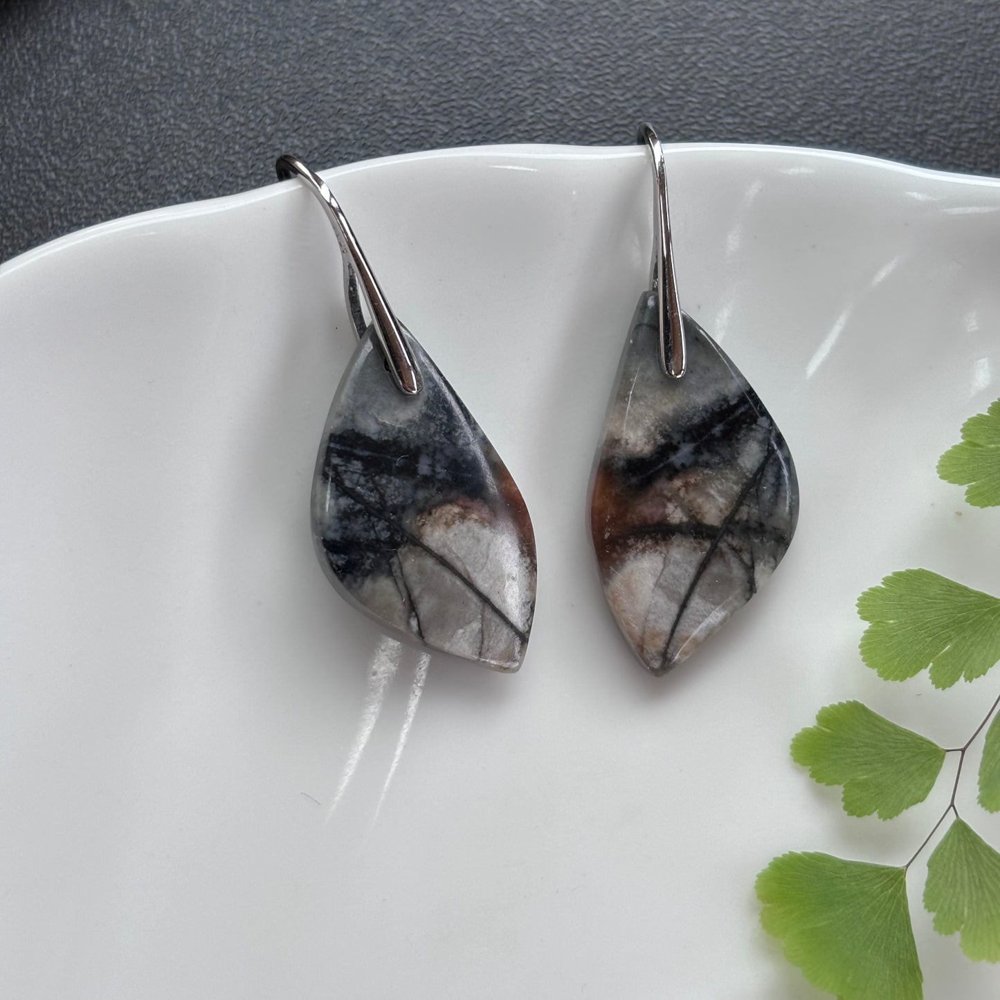 Petrified Wood Earrings