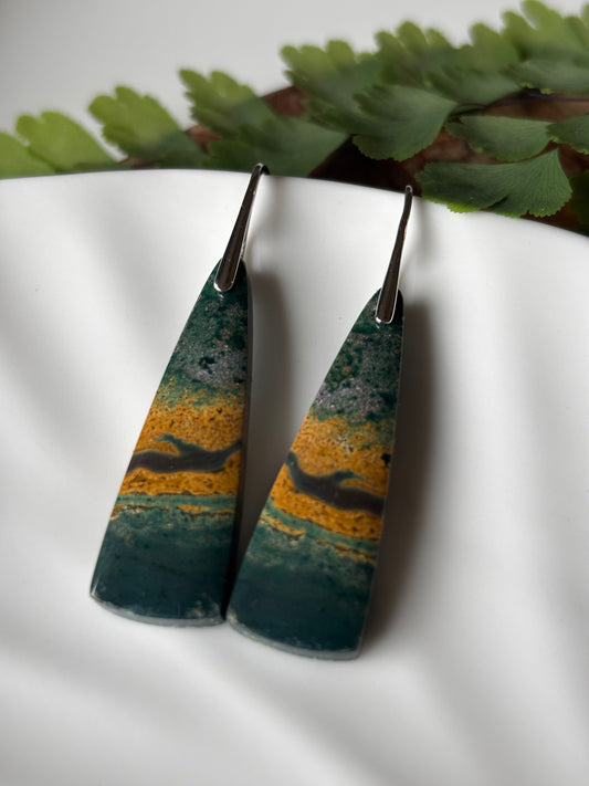 Polychrome Jasper Dangle Earrings