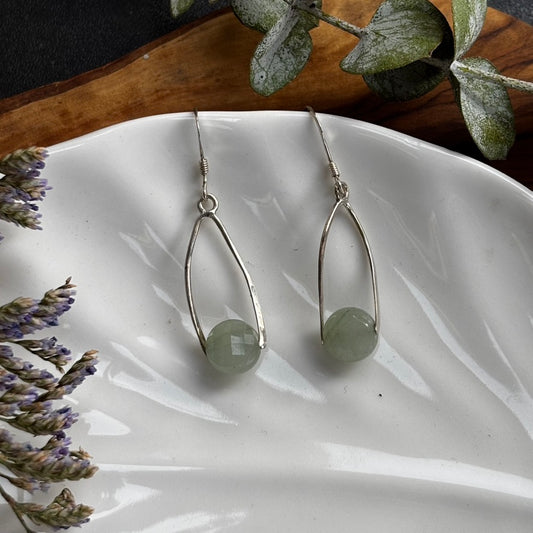 Green Aventurine Triangle Dangles