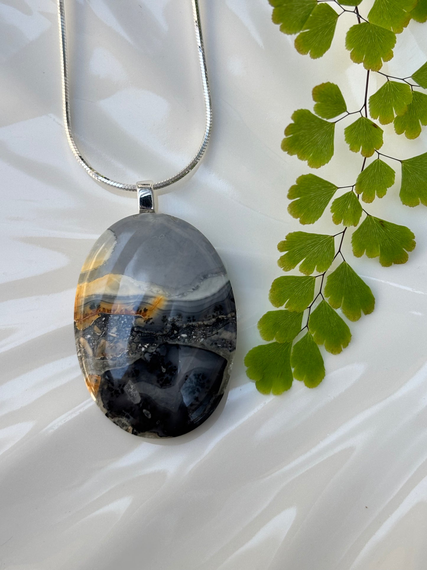 Oval Maligano Pendant Necklace