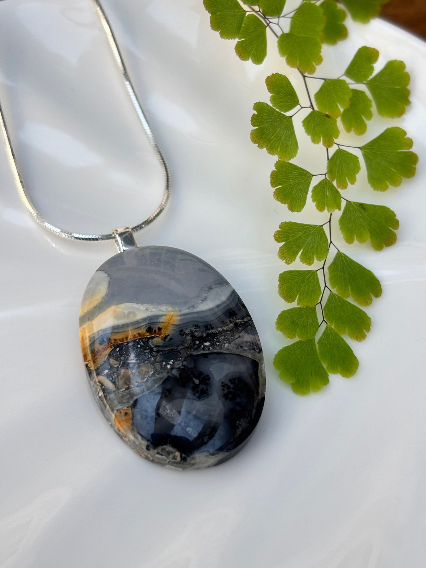 Oval Maligano Pendant Necklace