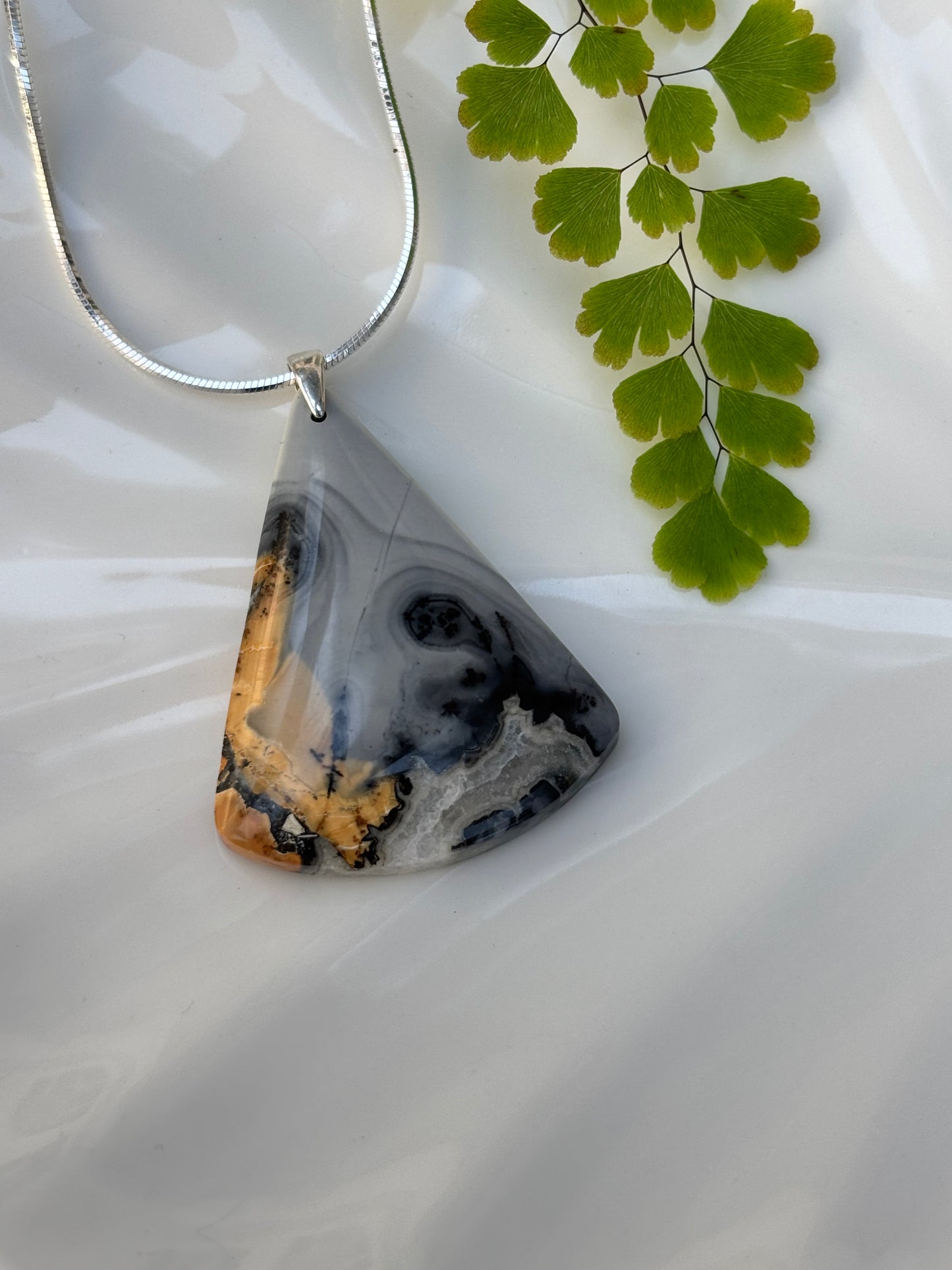 Triangle Maligano Pendant Necklace