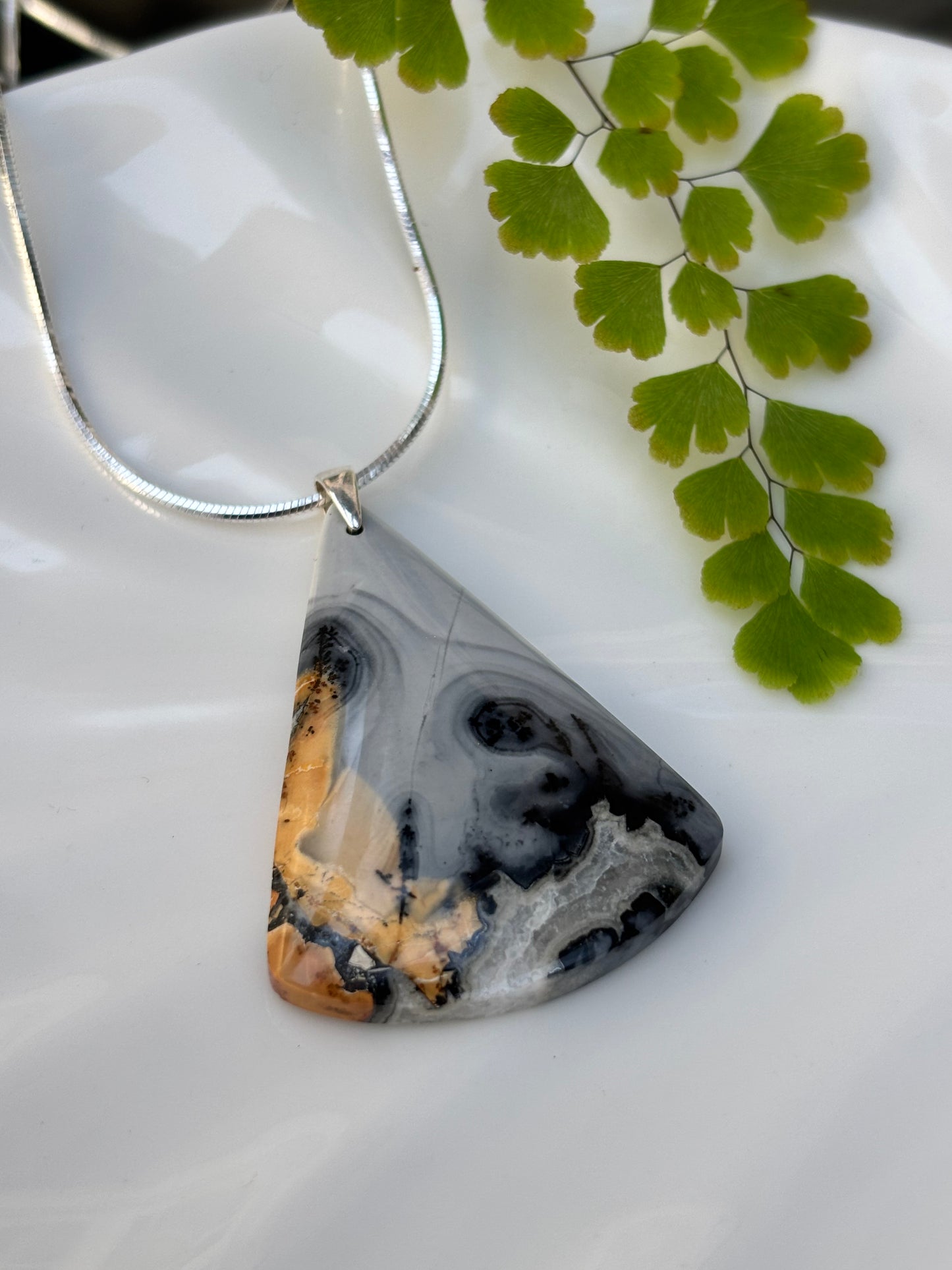 Triangle Maligano Pendant Necklace