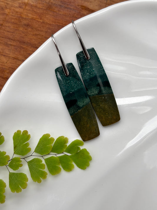 Green Polychrome Jasper Earrings