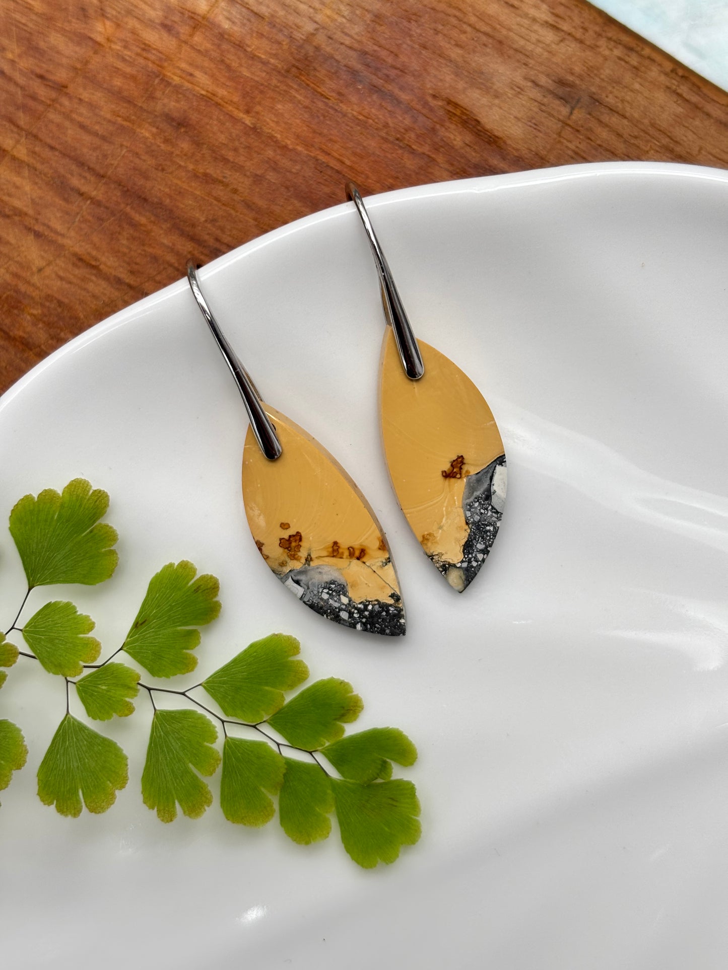 Yellow Maligano Jasper Earrings