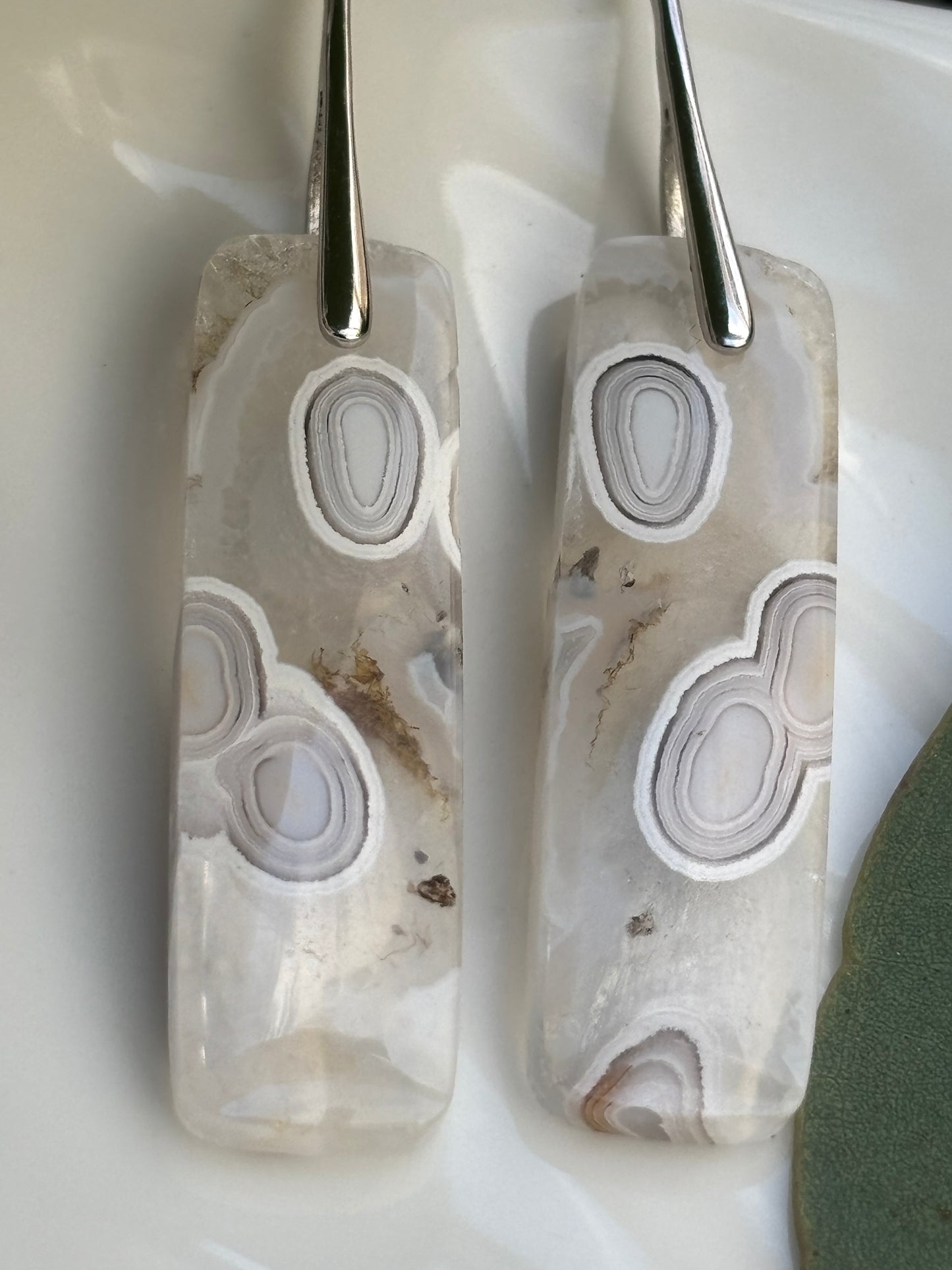 Crazy Lace Agate Dangle Earrings