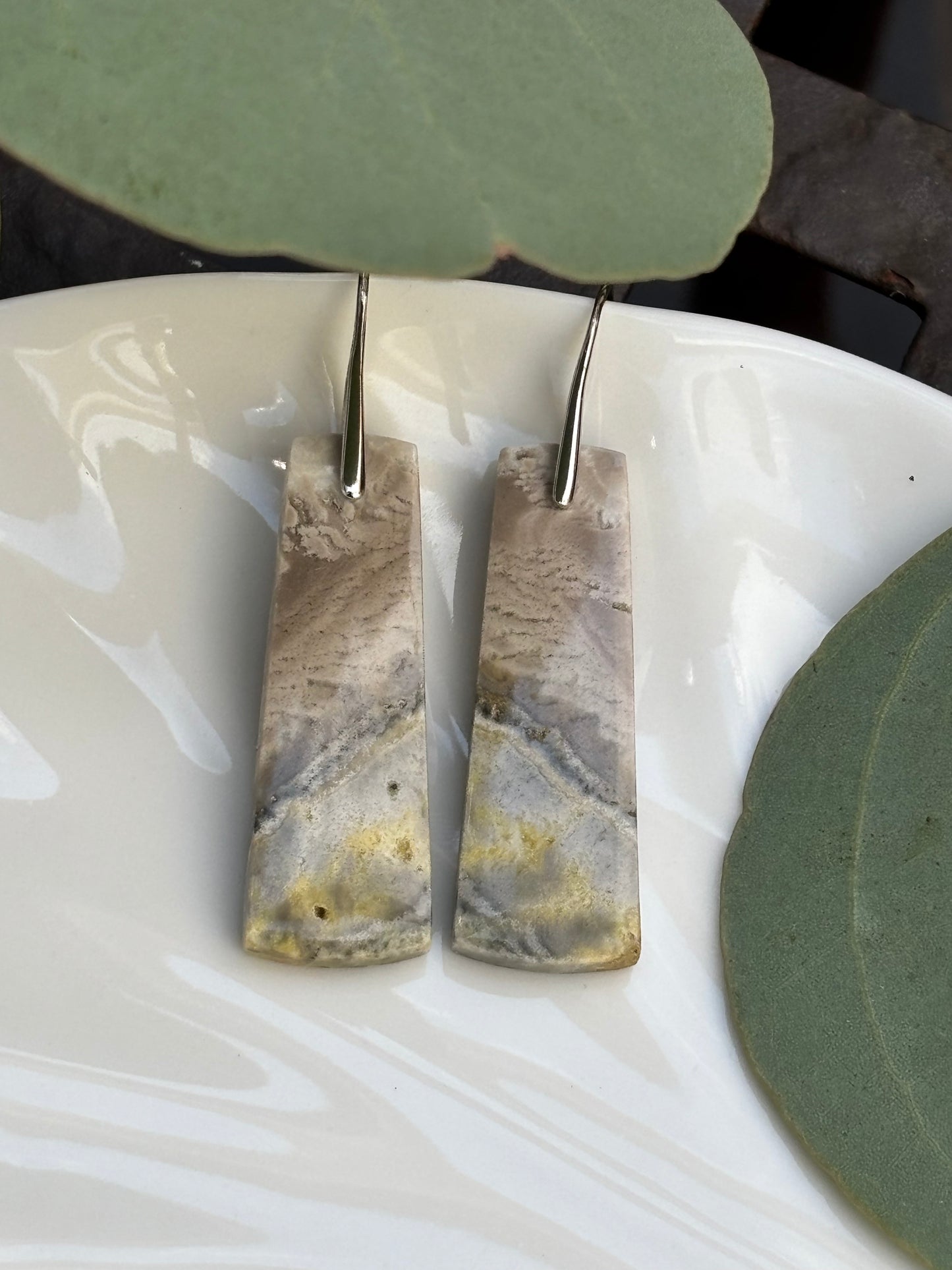 Crazy Lace Agate Dangle Earrings