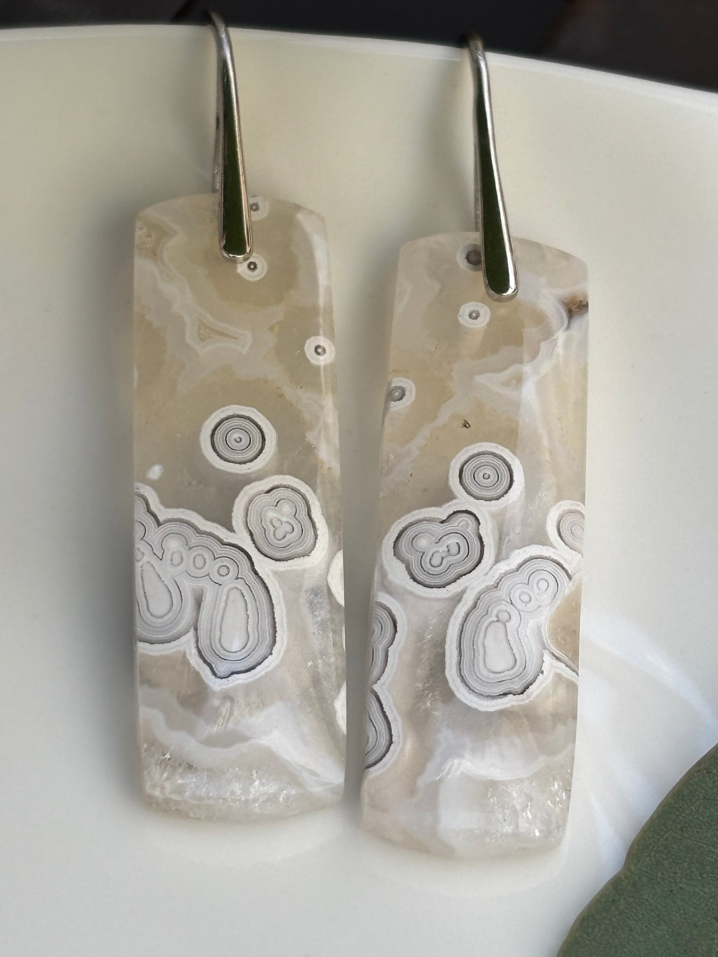 Crazy Lace Agate Dangle Earrings