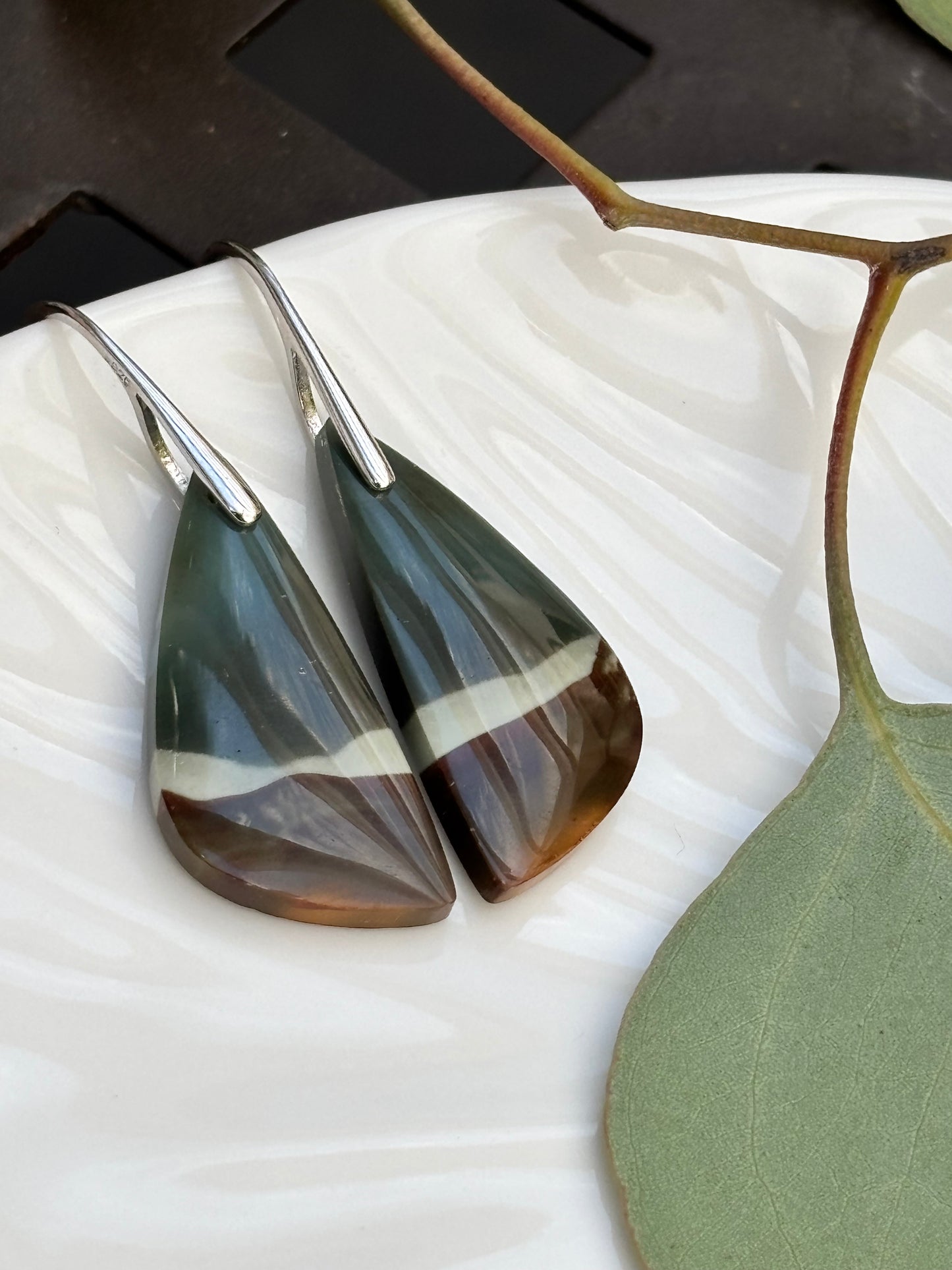 Polychrome Jasper Dangle Earrings