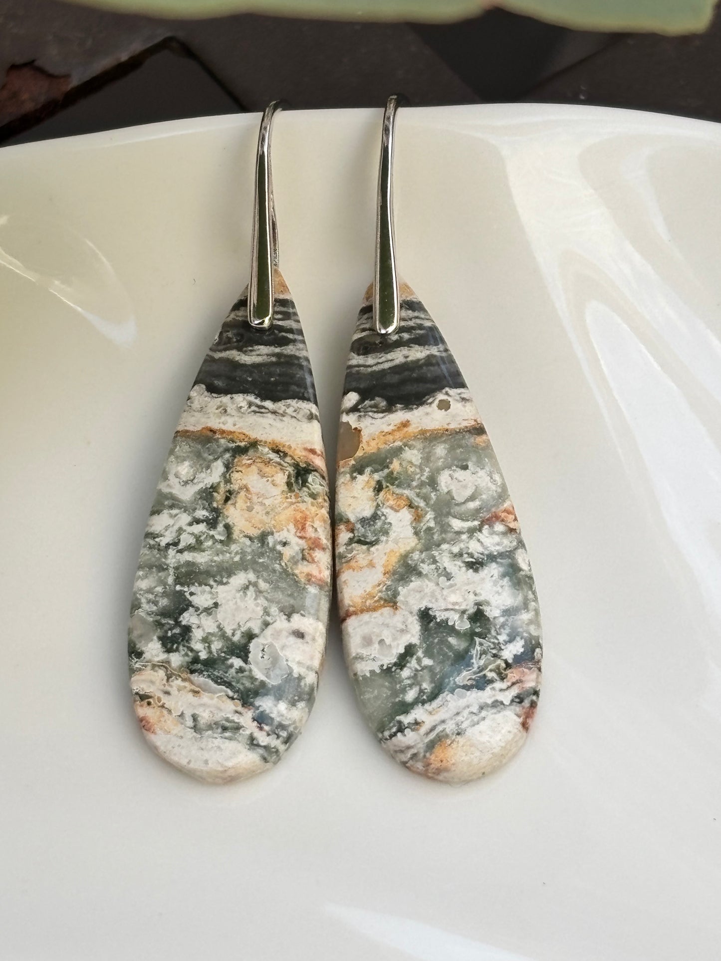 River Jasper Dangle Earrings