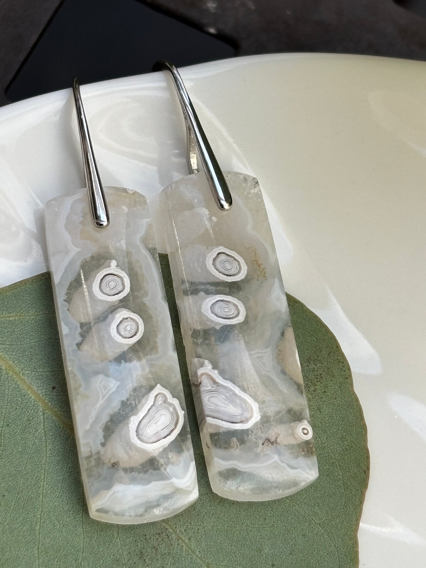 Crazy Lace Agate Earrings