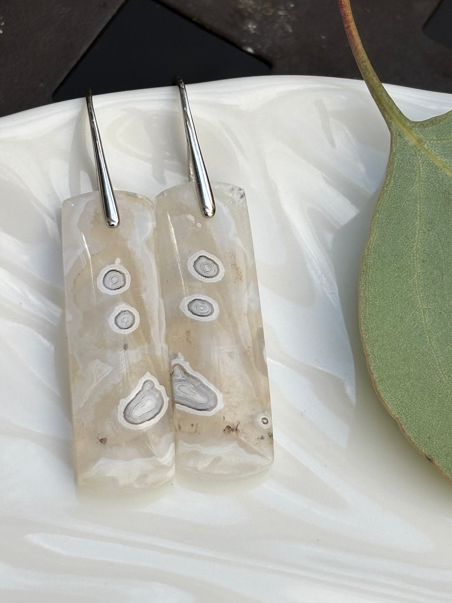 Crazy Lace Agate Earrings