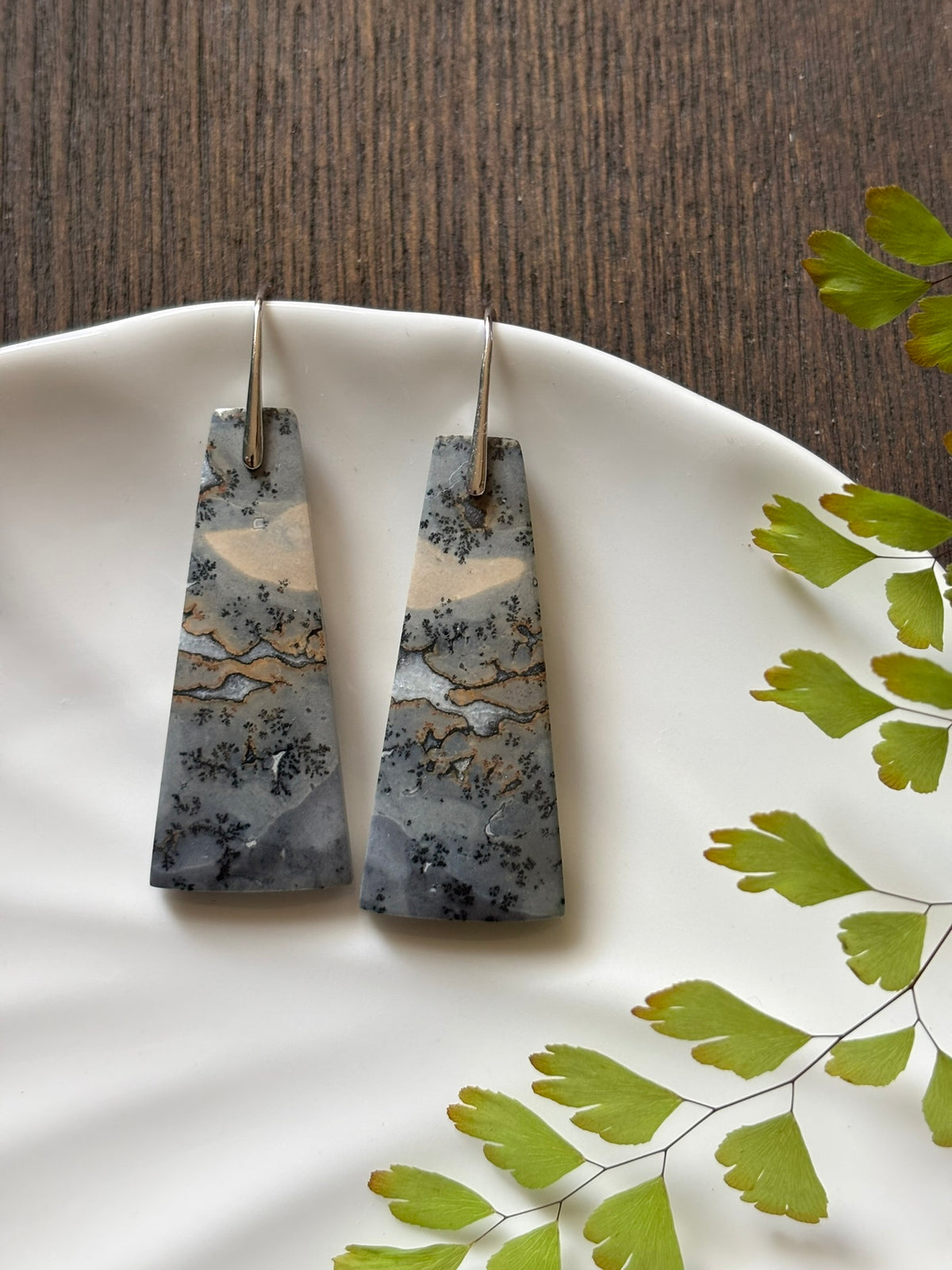 Maligano Jasper Landscape Earrings alternate view 2