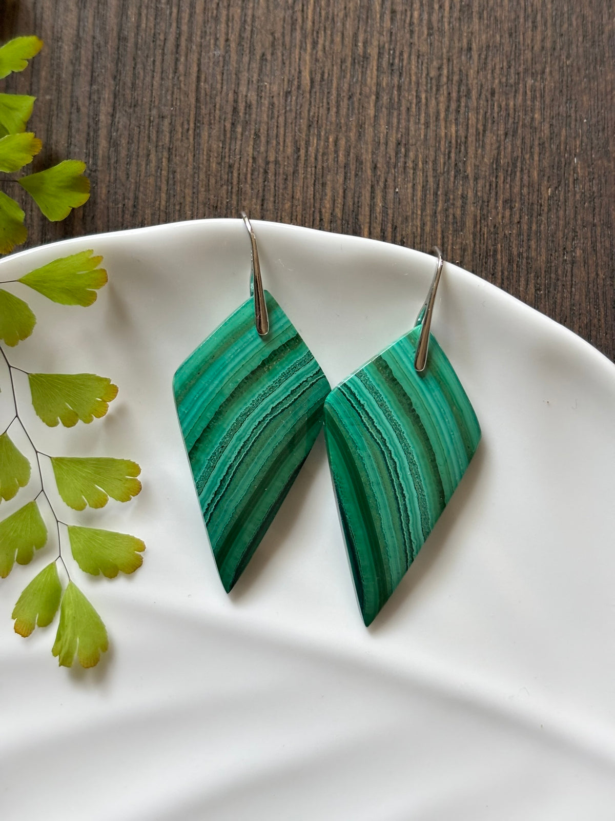 Malachite Emerald Bands Earrings