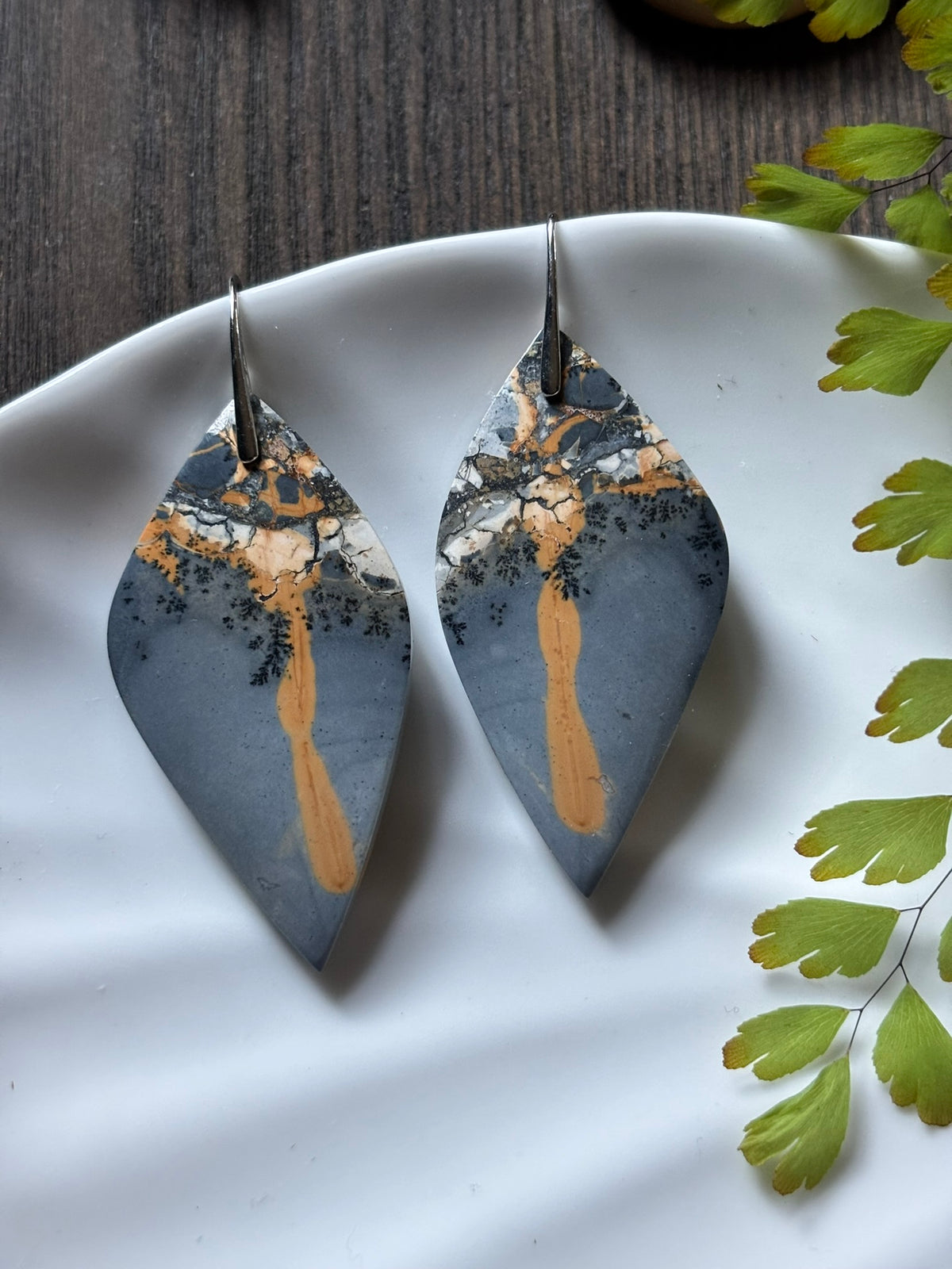 Maligano Jasper Golden Vein Earrings