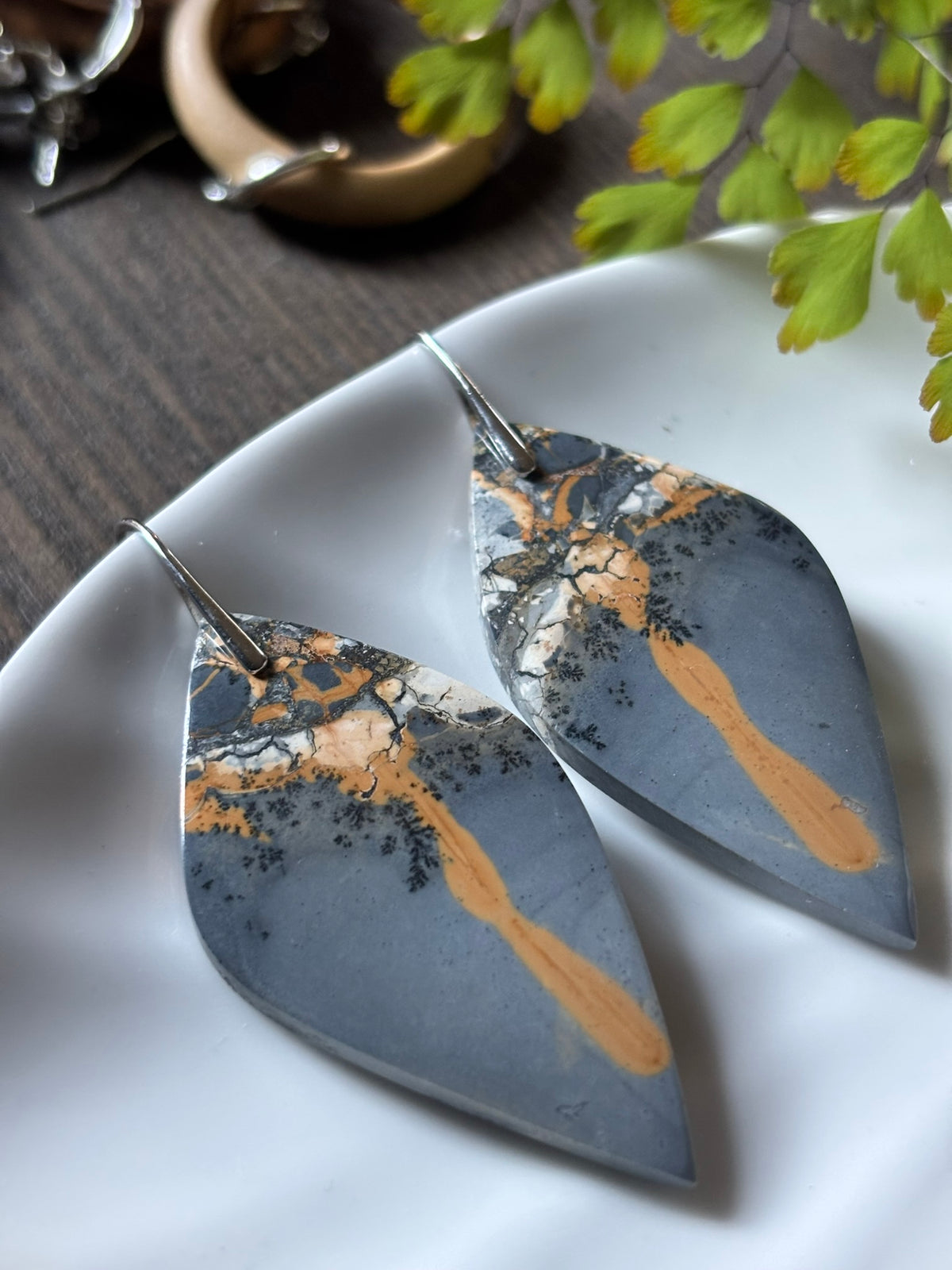 Maligano Jasper Golden Vein Earrings alternate view 2