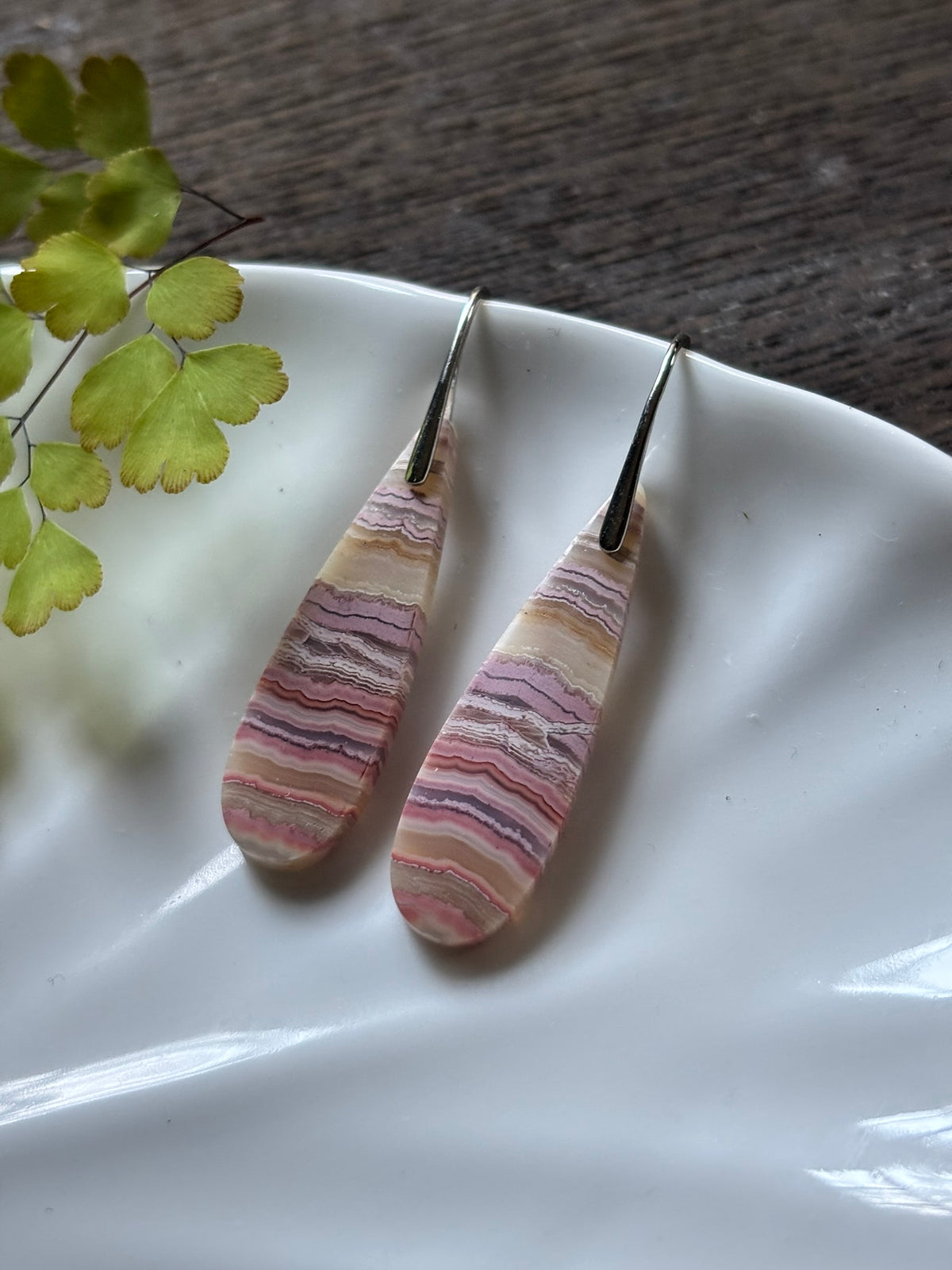 Crazy Lace Agate Rose Bands Earrings alternate view 2