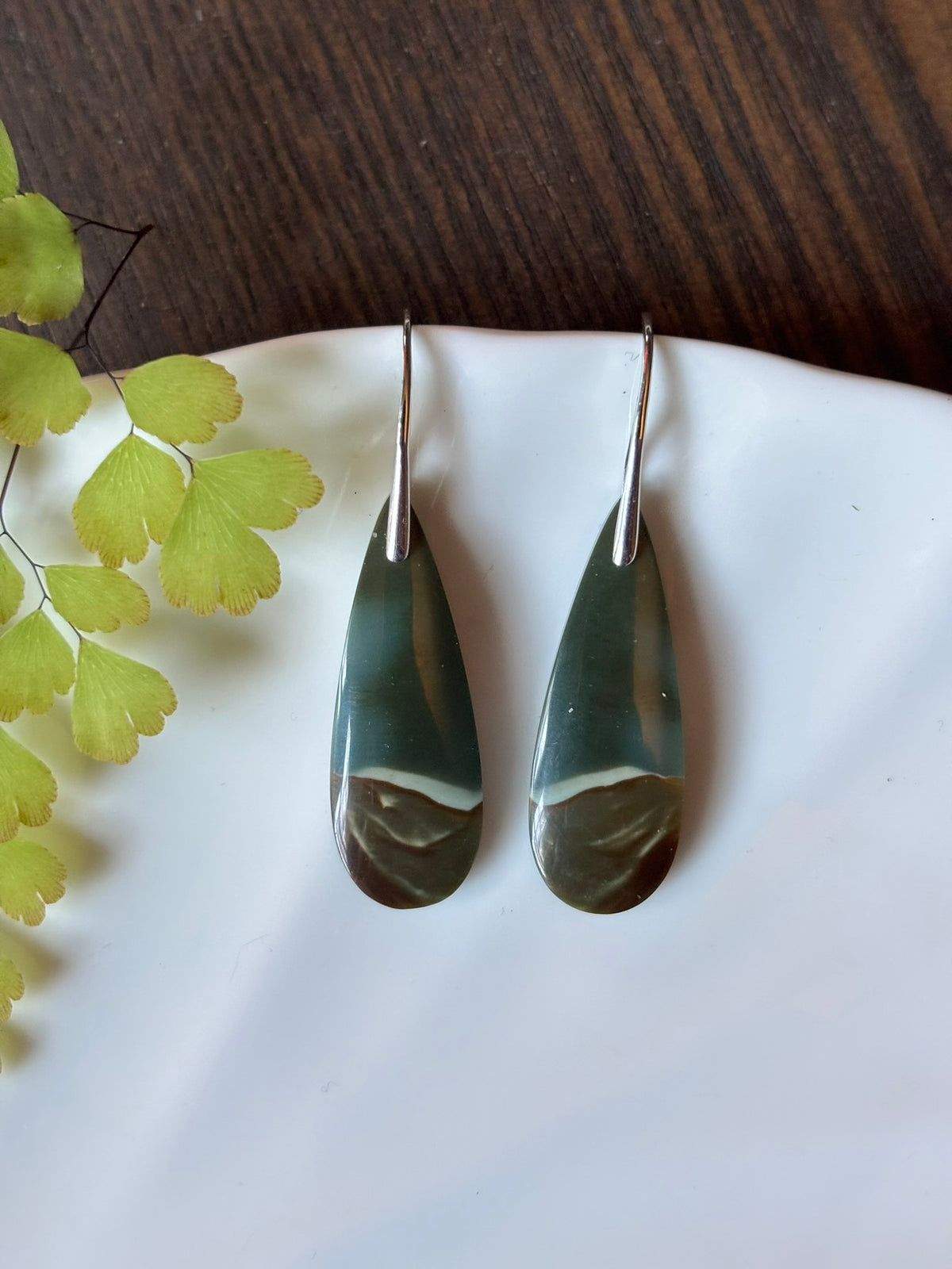 Polychrome Jasper Forest Green Earrings alternate view 2