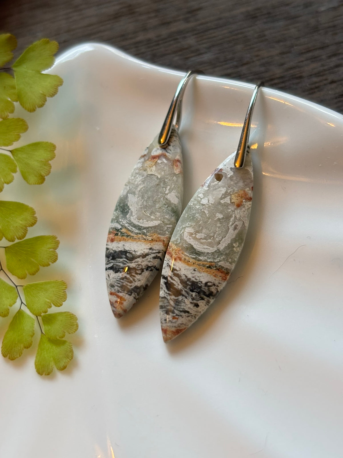 River Jasper Earth Mosaic Earrings alternate view 2