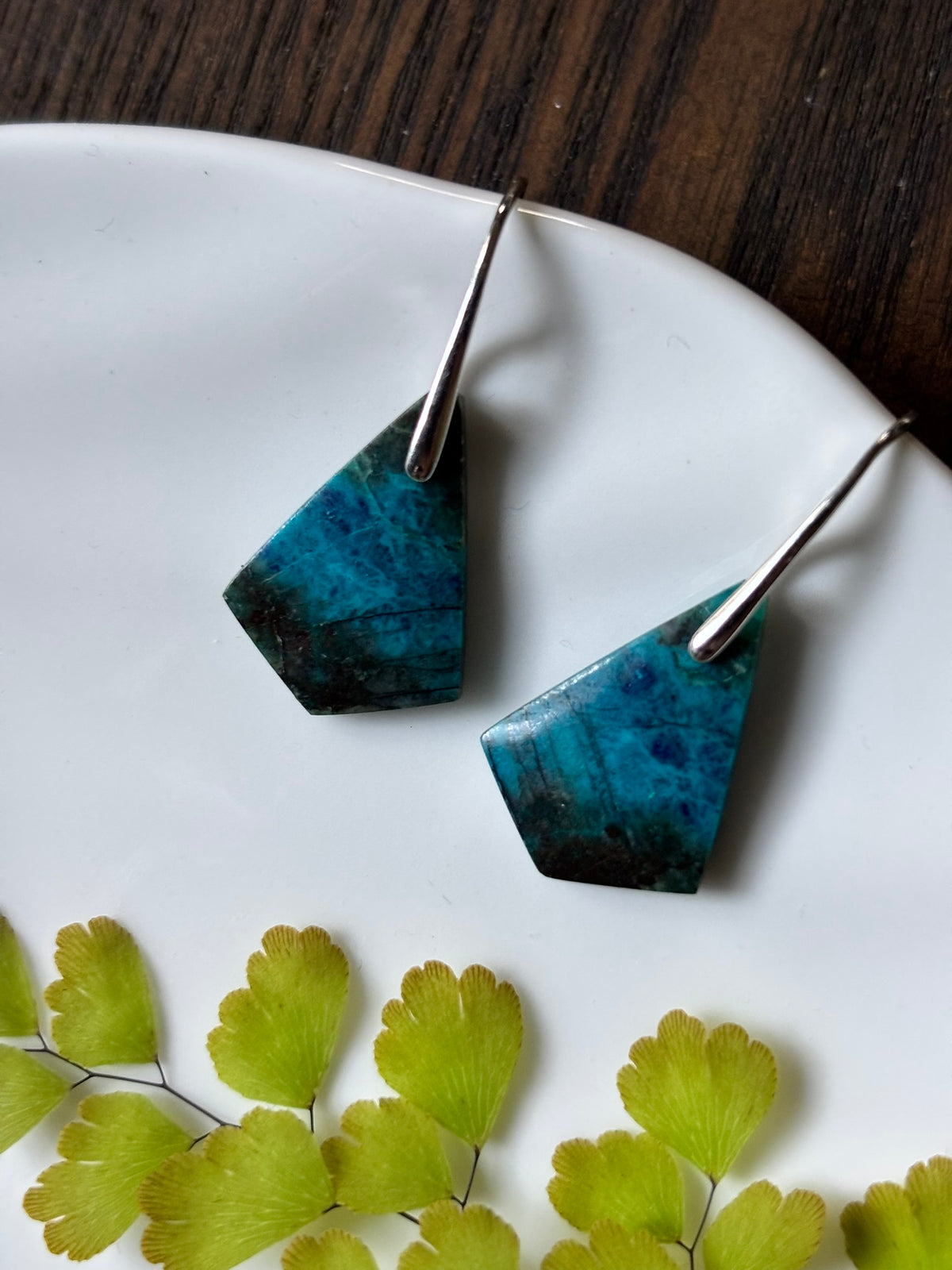 Shattuckite Ocean Mosaic Earrings