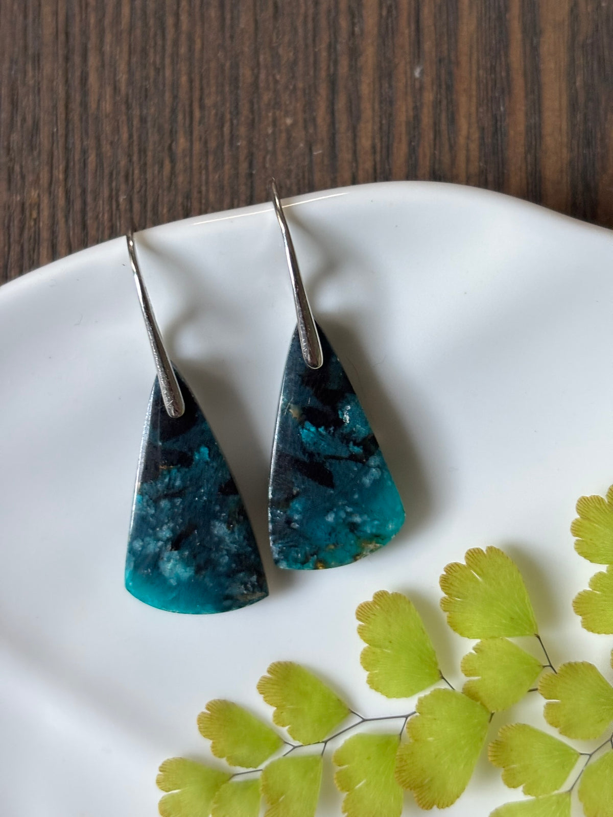Shattuckite Ocean Blue Earrings alternate view 2
