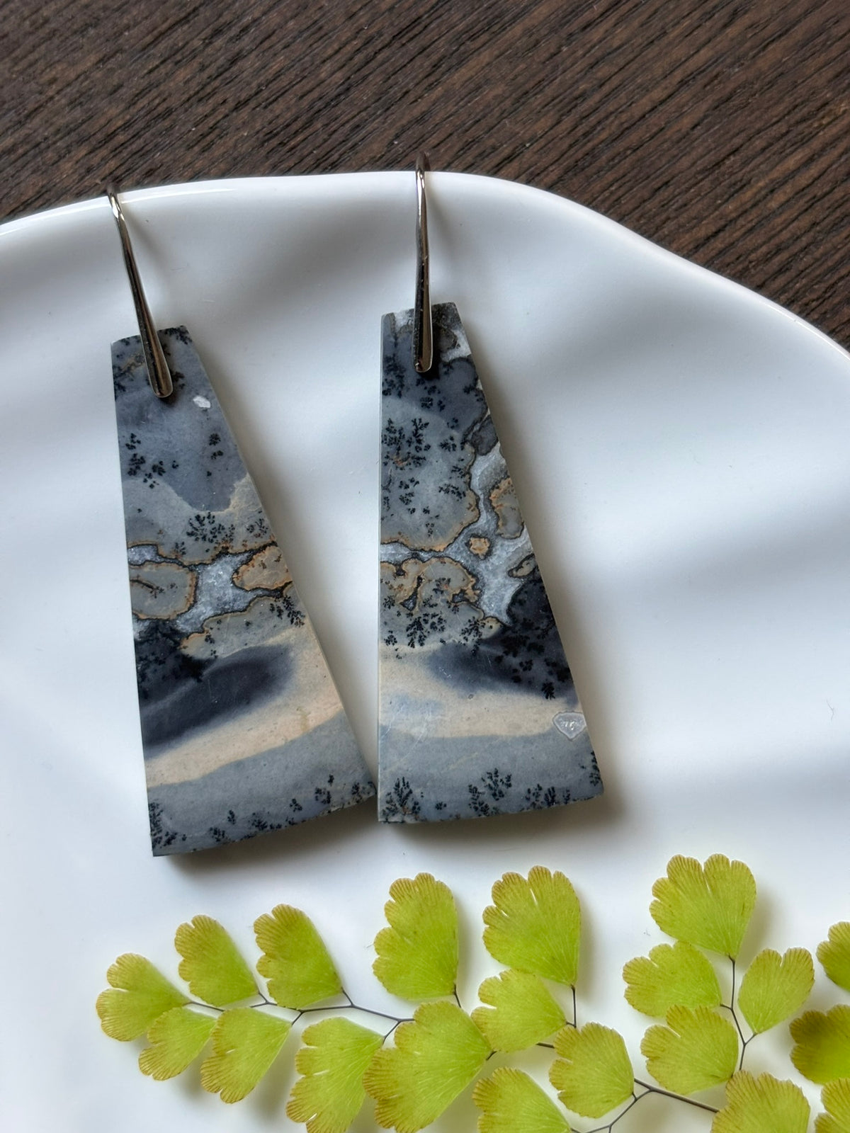 Maligano Jasper Slate Landscape Earrings