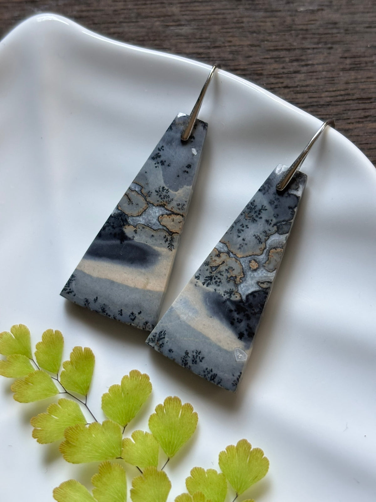 Maligano Jasper Slate Landscape Earrings alternate view 2