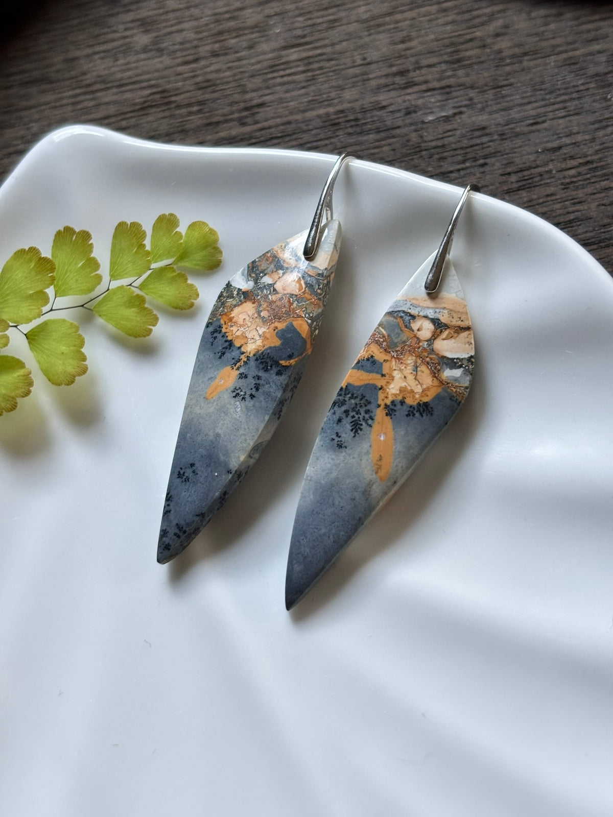 Maligano Jasper Golden Landscape Earrings alternate view 2