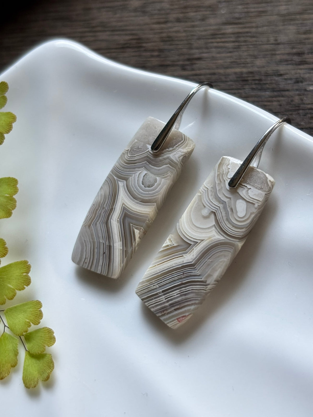 Crazy Lace Agate Silver Lace Earrings alternate view 2