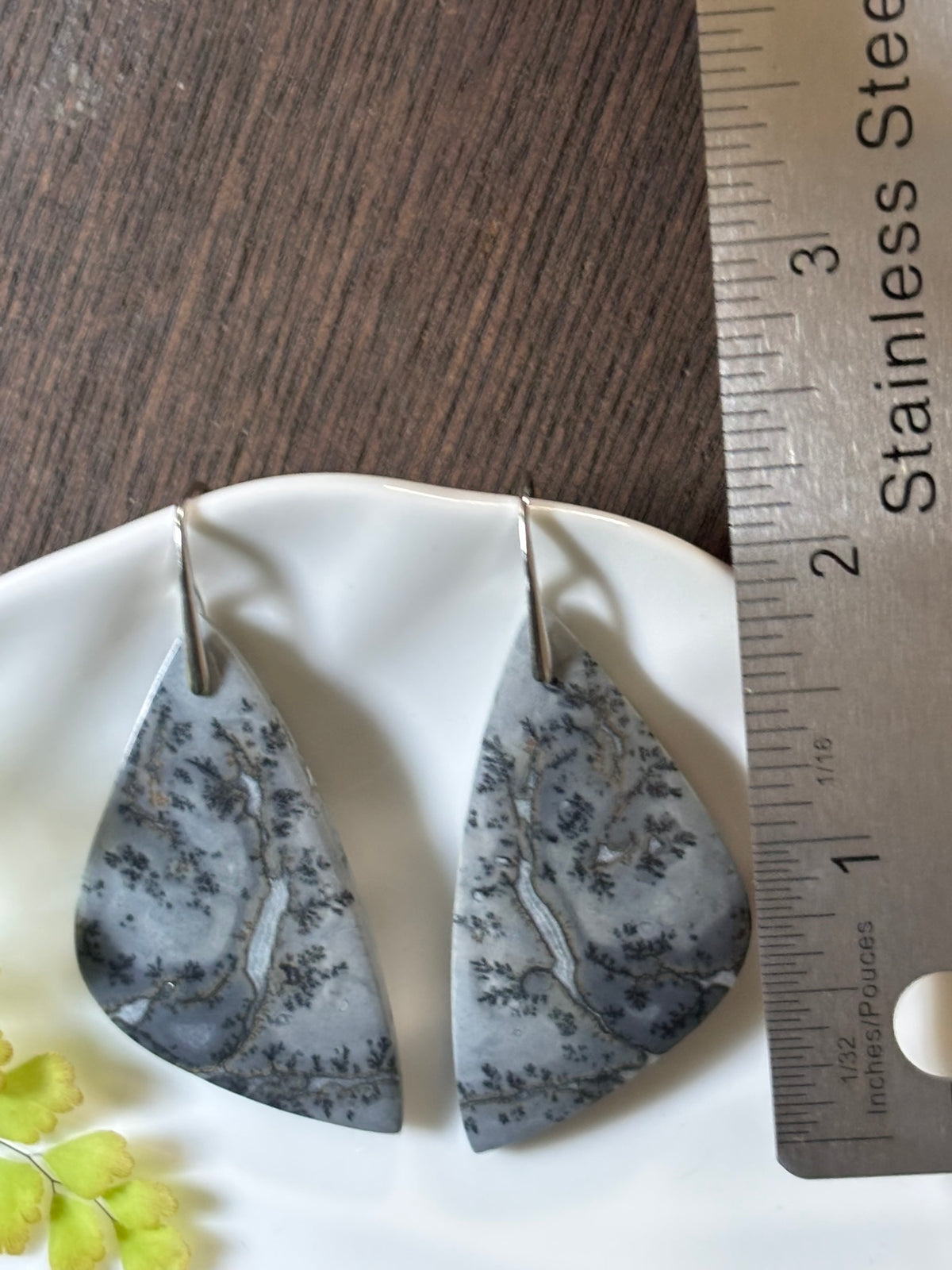 Maligano Jasper Grey Statement Earrings alternate view 4