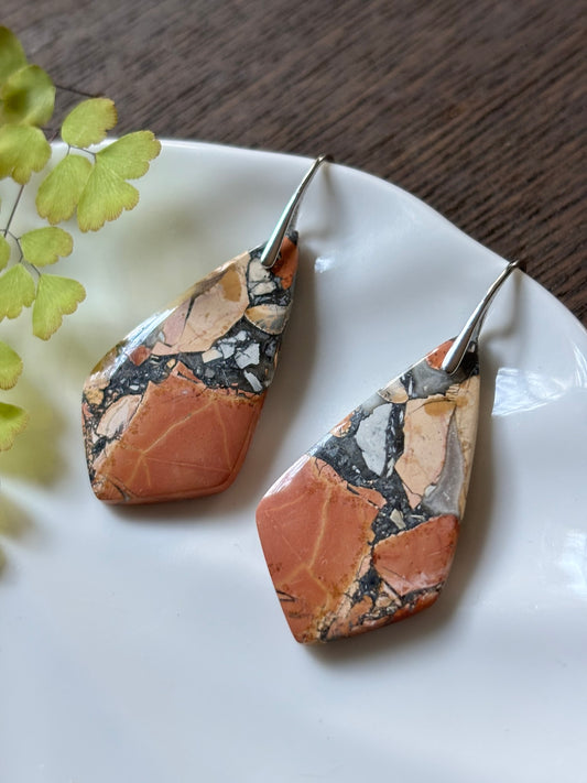 Maligano Jasper Terracotta Earrings