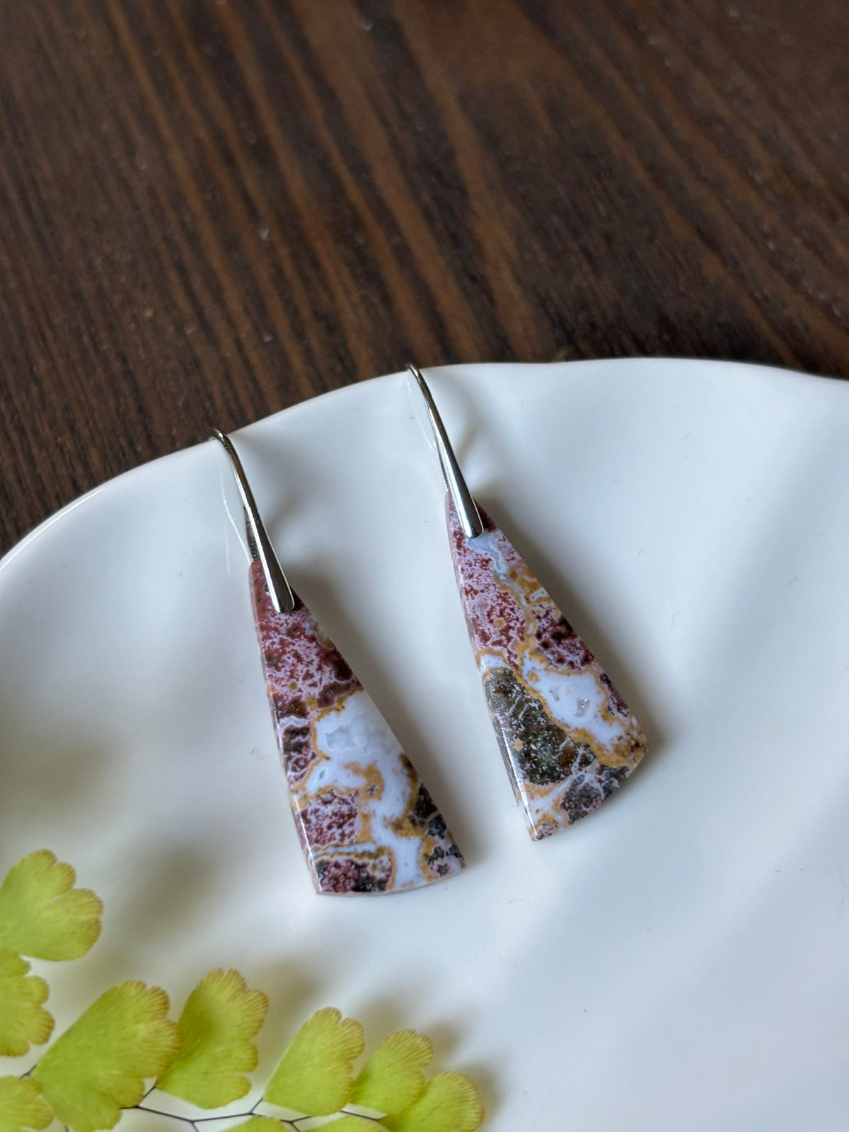 River Jasper Rose Mosaic Earrings alternate view 3
