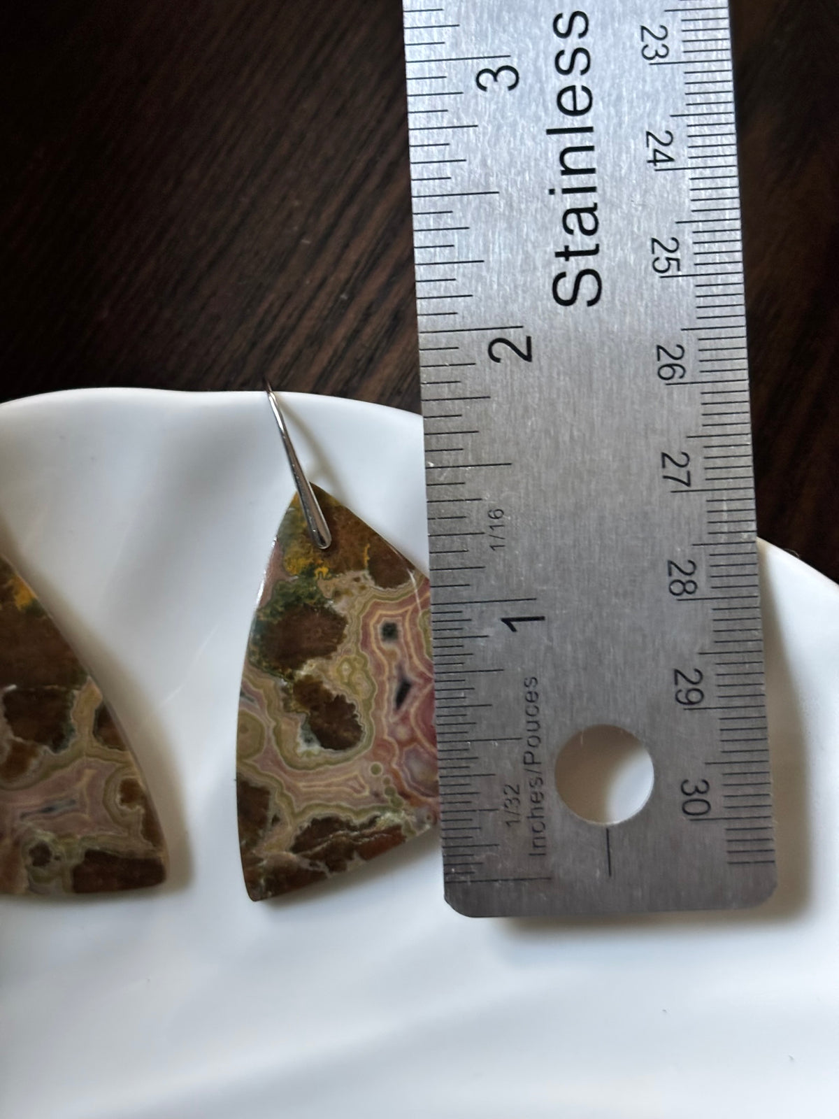 Crazy Lace Agate Earth Mosaic Earrings alternate view 3
