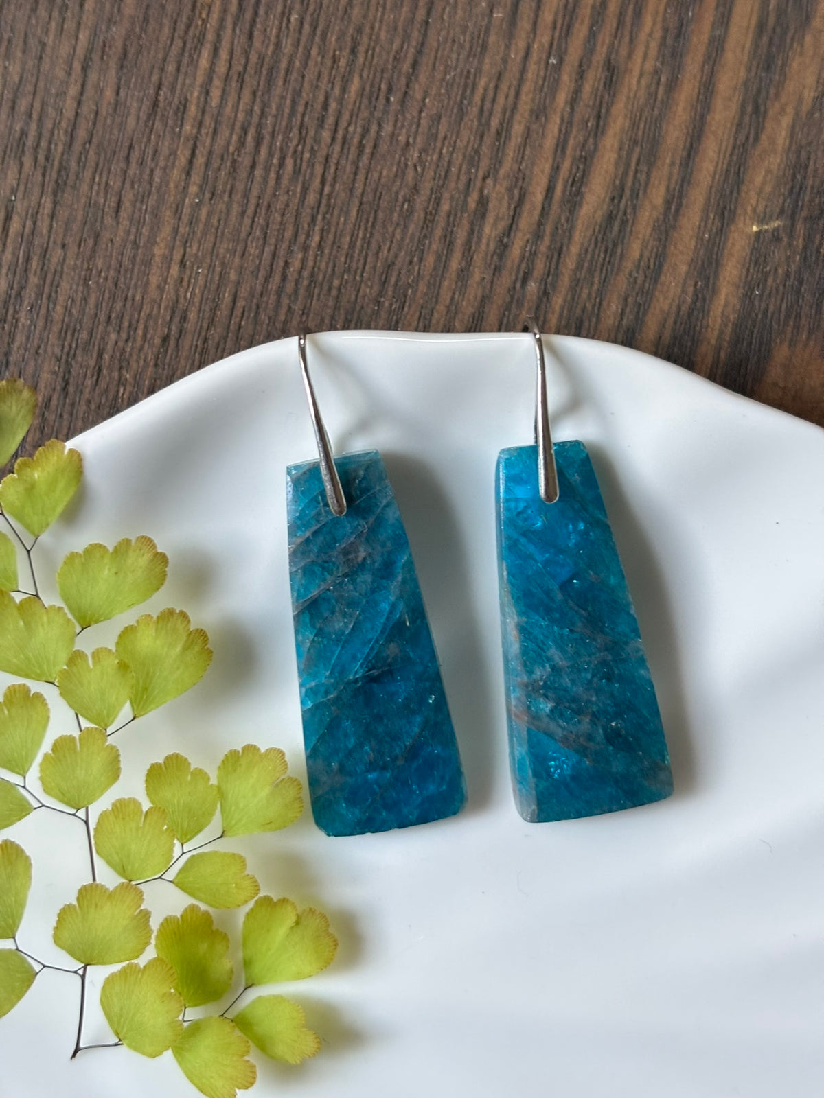 Shattuckite Ocean Taper Earrings