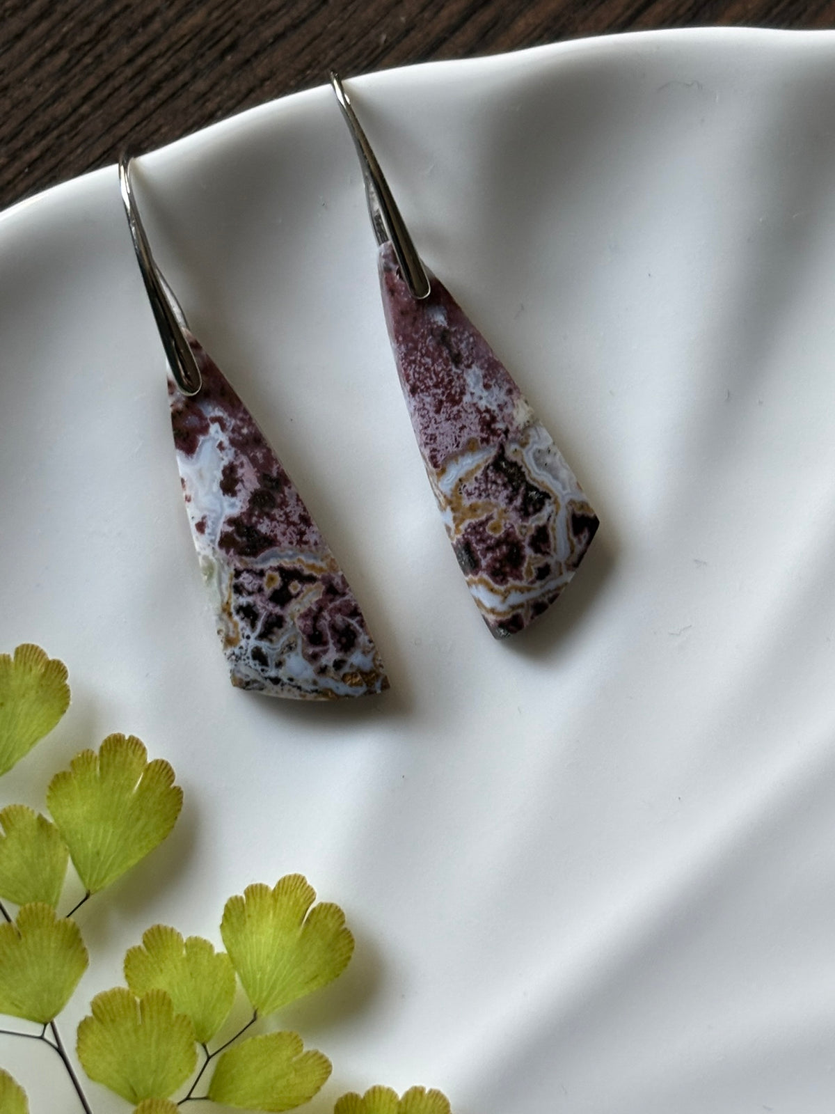 River Jasper Rose Teardrop Earrings alternate view 2