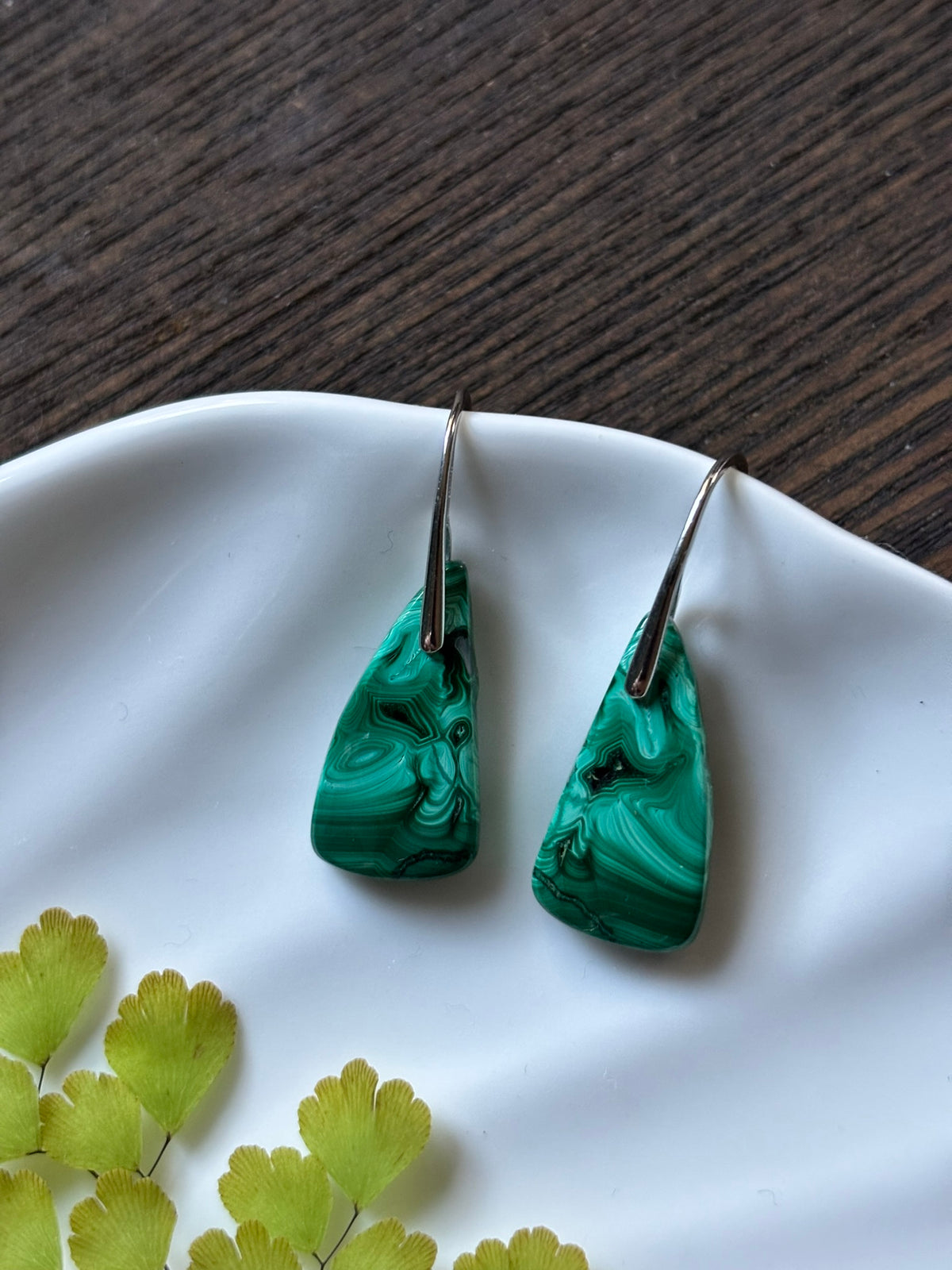 Malachite Emerald Petite Earrings alternate view 2