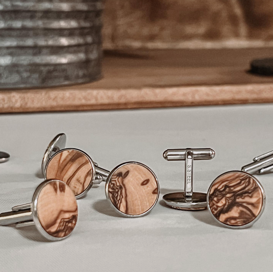 Olive Wood Cufflinks