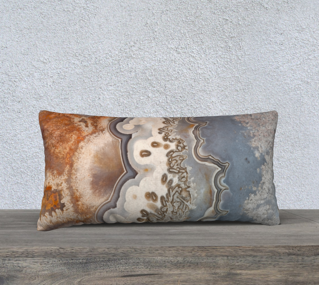 Crazy Lace Agate Long Cushion Cover 24x12"