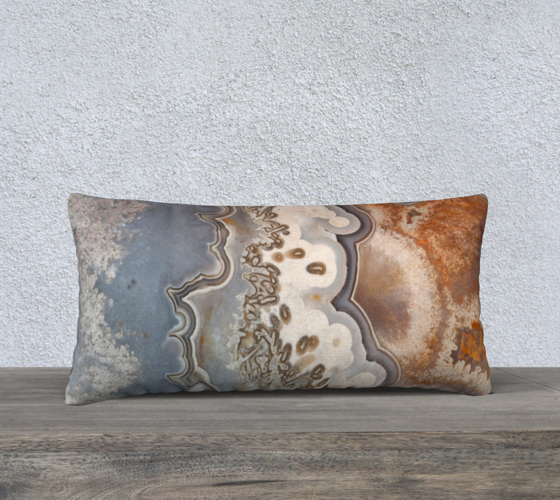 Crazy Lace Agate Long Cushion Cover 24x12"