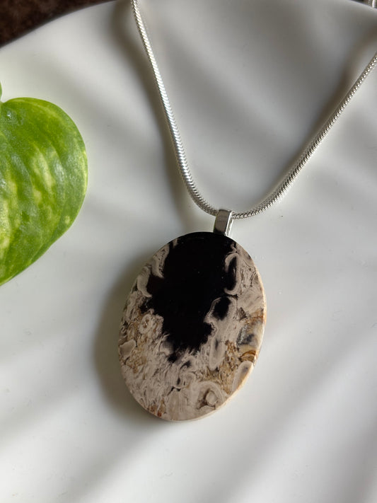 Fossilized Palm Root necklace view 1