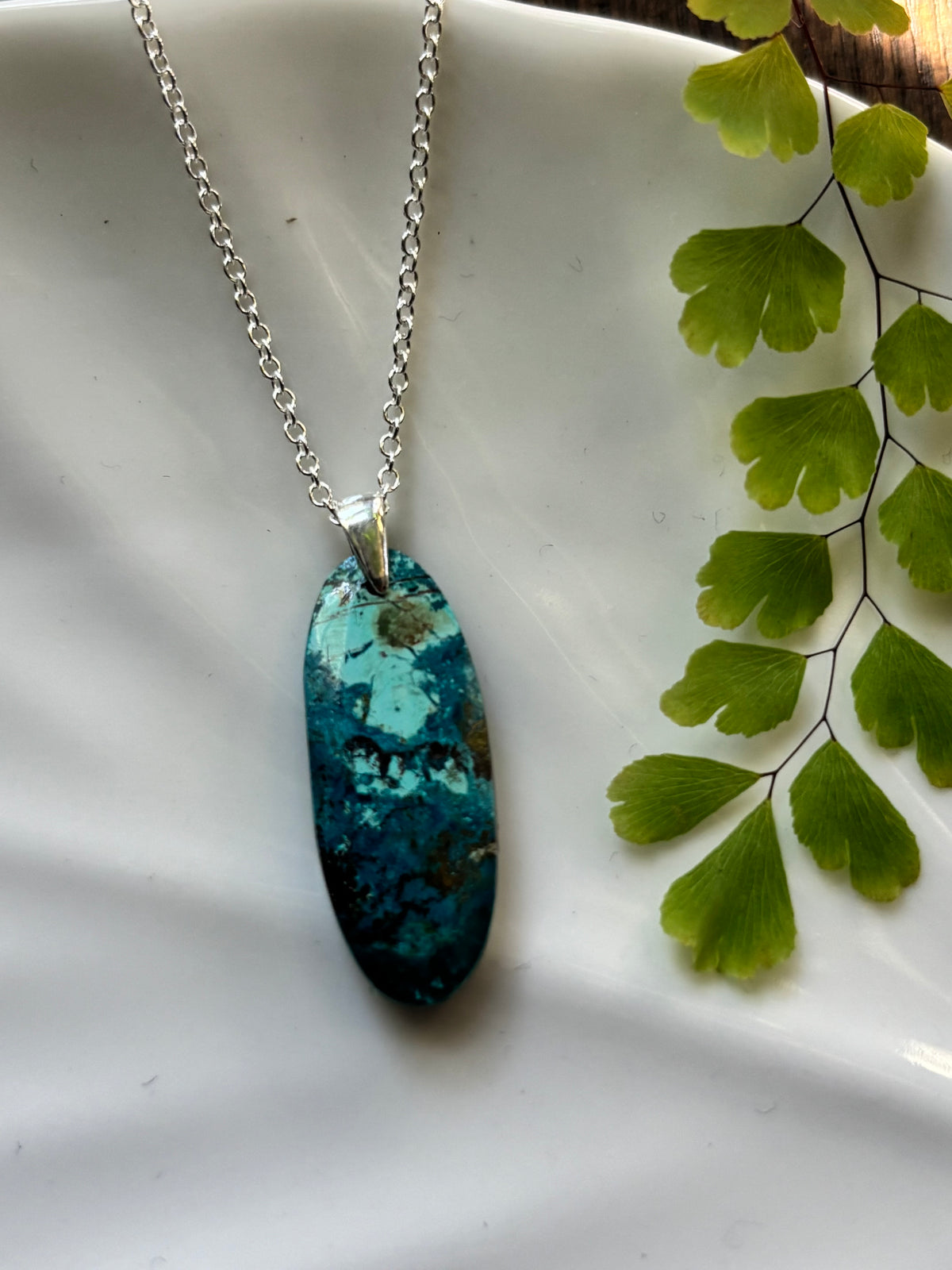 Chrysocolla Drop Necklace
