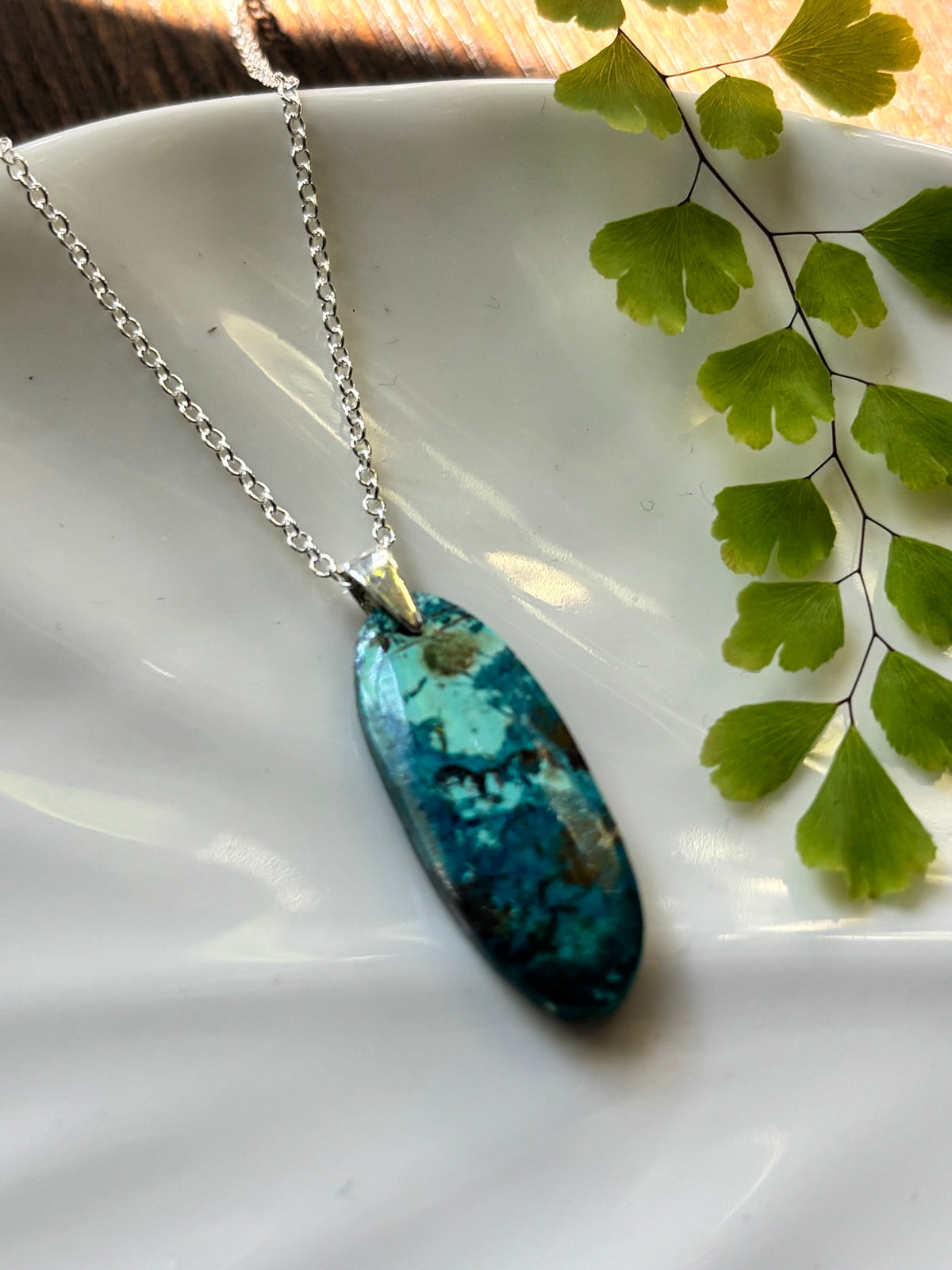 Chrysocolla Drop Necklace