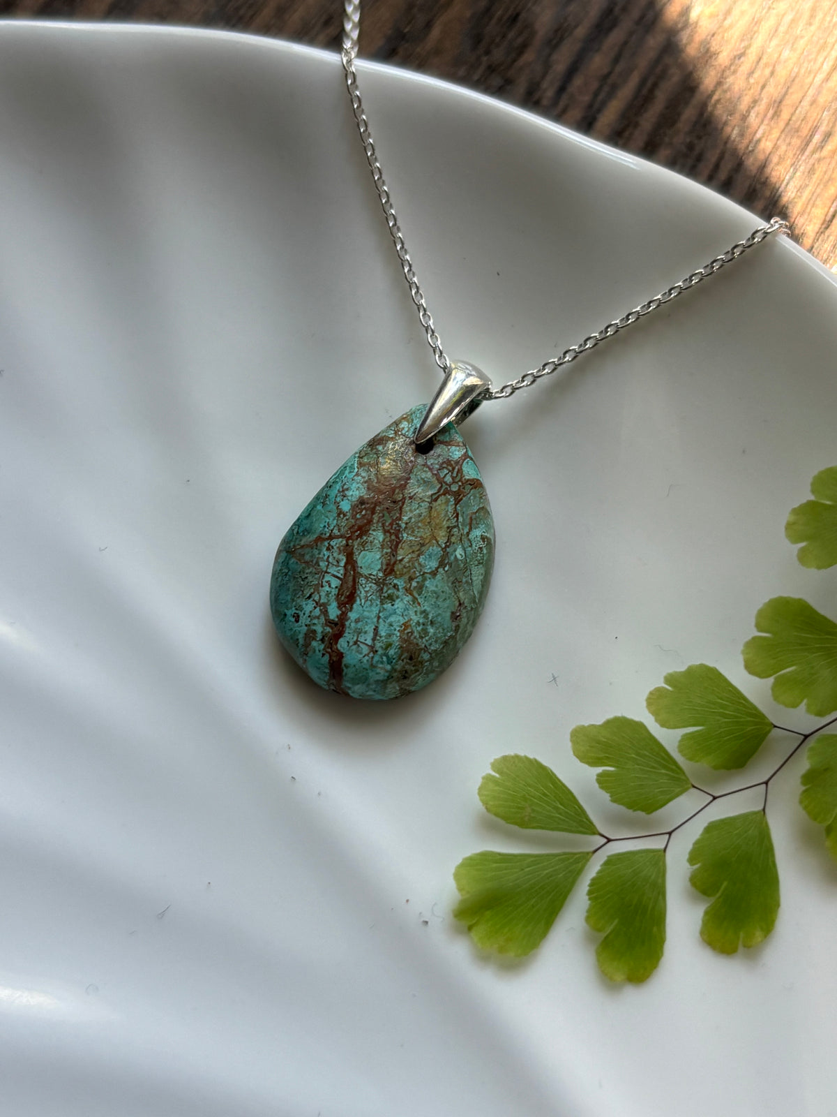 Chrysocolla Teardrop Necklace