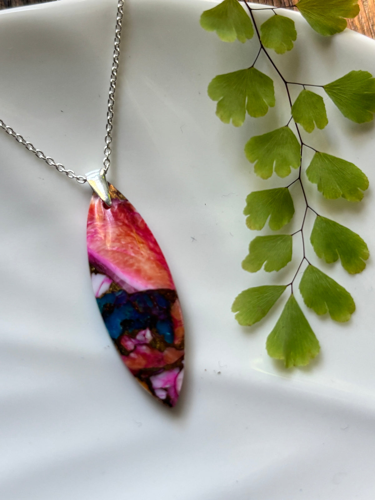 Spiny Oyster Copper Turquoise Necklace